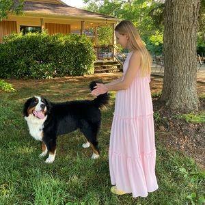 Beautiful maxi dress in light pink color